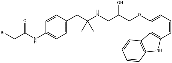 4-(bromoacetamido)benzylcarazolol Structure