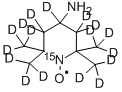 4-AMINO-2,2,6,6-TETRAMETHYLPIPERIDINE-D17, 1-15N-1-OXYL 구조식 이미지