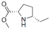 Proline, 5-ethyl-, methyl ester, cis- (9CI) Structure