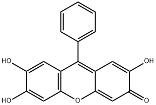 2,6,7-트라이하이드록시-9-페닐잔텐-3-온 구조식 이미지