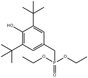 Diethyl 3,5-di-tert-butyl-4-hydroxybenzyl phosphate Structure