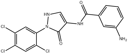 3-amino-N-[2,5-dihydro-5-oxo-1-(2,4,5-trichlorophenyl)-1H-pyrazol-4-yl]benzamide 구조식 이미지