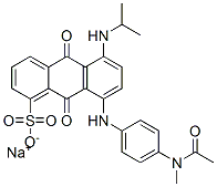 sodium  8-[[4-(acetylmethylamino)phenyl]amino]-9,10-dihydro-5-[(1-methylethyl)amino]-9,10-dioxoanthracene-1-sulphonate 구조식 이미지