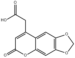 4-CARBOXYMETHYL-6,7-METHYLENEDIOXYCOUMARIN Structure