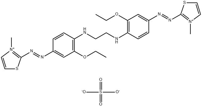 2,2'-[ethylenebis[imino(3-ethoxy-4,1-phenylene)azo]]bis[3-methylthiazolium] sulphate Structure