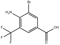 4-amino-3-bromo-5-trifluoromethyl-benzoic acid Structure