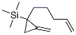 Trimethyl[2-methylene-1-(4-pentenyl)cyclopropyl]silane Structure