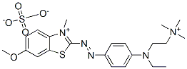 2-[[4-[ethyl[2-(trimethylammonio)ethyl]amino]phenyl]azo]-6-methoxy-3-methylbenzothiazolium sulphate Structure