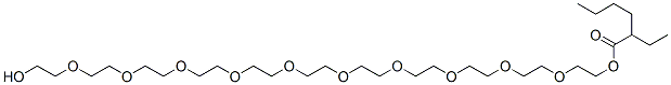 Hexanoic acid, 2-ethyl-, 32-hydroxy-3,6,9,12,15,18,21,24,27,30-decaoxadotriacont-1-yl ester  Structure