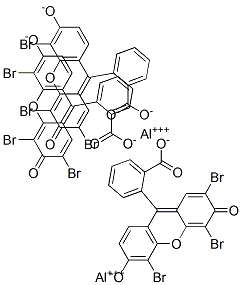 dialuminium tris[2-(2,4,5-tribromo-6-oxido-3-oxoxanthen-9-yl)benzoate] Structure