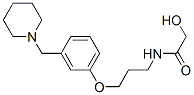 2-히드록시-N-[3-[3-(1-피페리딜메틸)페녹시]프로필]아세트아미드 구조식 이미지