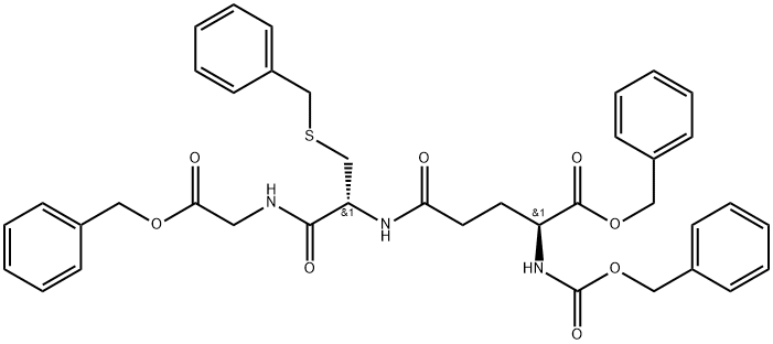 N-CBZ-O-BZL-L-GLU-S-BZL-L-CYS-GLY-OBZL Structure