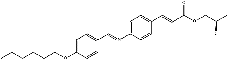 4-[(4-Hexyloxybenzylidene)amino]cinnamic acid (R)-2-chloropropyl ester Structure