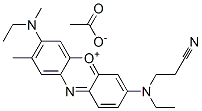 7-[(2-cyanoethyl)ethylamino]-3-(ethylmethylamino)-2-methylphenoxazin-5-ium acetate 구조식 이미지