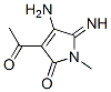 2H-Pyrrol-2-one, 3-acetyl-4-amino-1,5-dihydro-5-imino-1-methyl- (9CI) 구조식 이미지