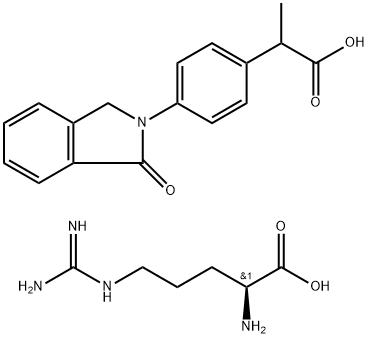 L-arginine mono[4-(1,3-dihydro-1-oxo-2H-isoindol-2-yl)-alpha-methylbenzeneacetate] Structure