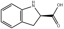 (R)-(+)-Indoline-2-carboxylic acid 구조식 이미지
