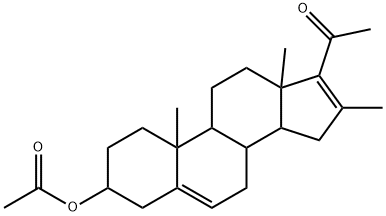 16-메틸-20-옥소프레그나-5,16-디엔-3-베타-일아세테이트 구조식 이미지