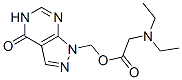 N,N-Diethylglycine (4,5-dihydro-4-oxo-1H-pyrazolo[3,4-d]pyrimidine-1-yl)methyl ester Structure