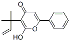 3-(1,1-Dimethyl-2-propenyl)-2-hydroxy-6-phenyl-4H-pyran-4-one Structure