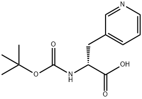 (R)-N-Boc-(3-Pyridyl)alanine 구조식 이미지