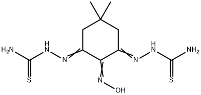 2,2'-[2-(Hydroxyimino)-5,5-dimethyl-1,3-cyclohexanediylidene]bis[1-hydrazinecarbothioamide] Structure
