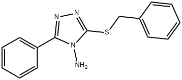 3-(benzylsulfanyl)-5-phenyl-4H-1,2,4-triazol-4-amine 구조식 이미지