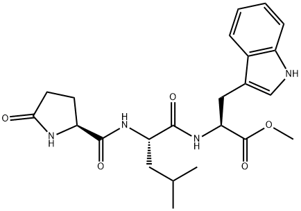 pyroglutamyl-leucyl-tryptophan methyl ester Structure