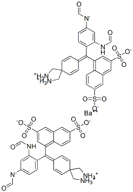 수소[4-[4-(디메틸아미노)-알파-(3,6-디설포나토-1-나프틸)벤질리덴]사이클로헥사-2,5-디엔-1-일리덴]디메틸암모늄,바륨염 구조식 이미지