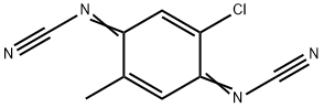 N,N'-디시아노-2-메틸-5-클로로-1,4-벤조퀴논디이민 구조식 이미지