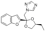 1H-1,2,4-Triazole, 1-((2-(2-benzofuranyl)-4-ethyl-1,3-dioxolan-2-yl)me thyl)-, cis- Structure