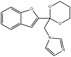 1H-Imidazole, 1-((2-(2-benzofuranyl)-1,3-dioxan-2-yl)methyl)- 구조식 이미지