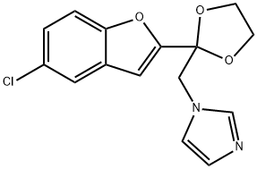 1H-Imidazole, 1-((2-(5-chloro-2-benzofuranyl)-1,3-dioxolan-2-yl)methyl )- 구조식 이미지