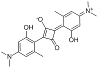 1-(4-Dimethylamino-2-hydroxy-6-methyl-phenyl)-3-(4-dimethylimmonium-2-hydroxy-6-methyl-cyclohexa-2,5-dien-1-ylidene)-2-oxo-cyclobuten-4-olate Structure
