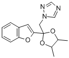 2-(Benzofuran-2-yl)-2-(1-(1H-1,2,4-triazolyl)-methyl)-4,5-dimethyl-1,3 -dioxolan [German] Structure