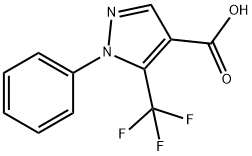 1-페닐-5-(트리플루오로메틸)-1H-피라졸-4-카르복시산 구조식 이미지