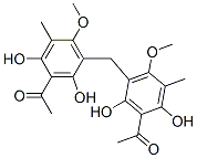 Bis(3-acetyl-2,4-dihydroxy-6-methoxy-5-methylphenyl)methane Structure