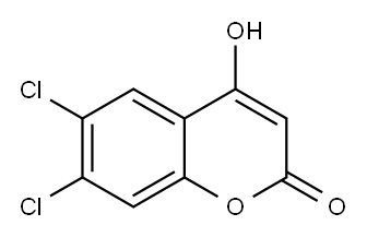 6,7-DICHLORO-4-HYDROXYCOUMARIN Structure
