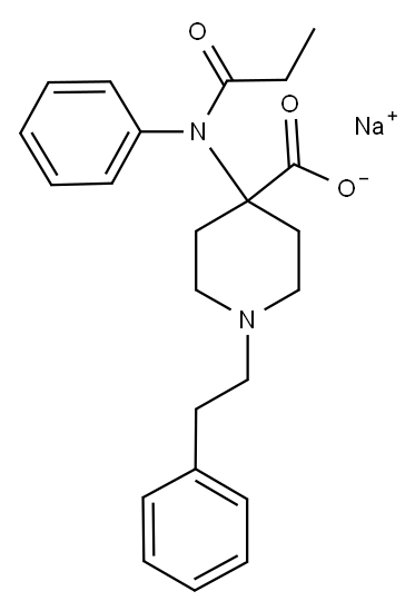 4-PIPERIDINECARBOXYLIC ACID, 4-[(1-OXOPROPYL)PHENYLAMINO]-1-(2-PHENYLETHYL), SODIUM SALT Structure