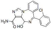 6-(2-chlorophenyl)-4-hydroxy-4H-imidazo(1,5-a)(1,4)benzodiazepine-3-carboxamide 구조식 이미지