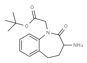 3-Amino-2,3,4,5-tetrahydro-2-oxo-1H-1-benzazepine-1-acetic acid ter-butyl ester  Structure