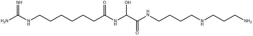 N-[4-(3-아미노프로필아미노)부틸카르바모일-히드록시-메틸]-7-(디아미노메틸리덴아미노)헵탄아미드 구조식 이미지