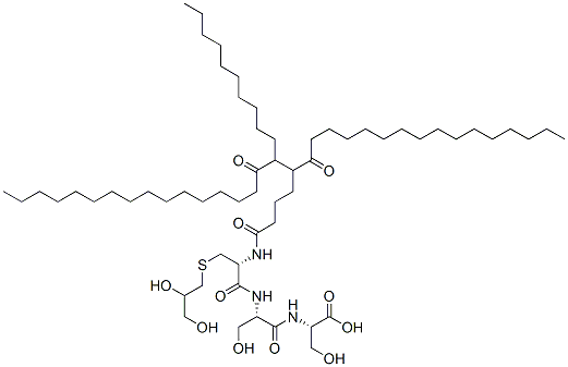 N-팔미토일-5,6-디팔미토일-S-글리세릴시스테이닐-세릴-세린 구조식 이미지