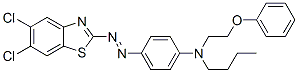 2-[4-[N-Butyl-N-(2-phenoxyethyl)amino]phenylazo]-5,6-dichlorobenzothiazole Structure