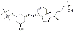 (1R,3S,Z)-3-(tert-butyldiMethylsilyloxy)-5-((E)-2-((1R,3aS,7aR)-1-((R)-6-hydroxy-6-Methylheptan-2-yl)-7a-Methyldihydro-1H-inden-4(2H,5H,6H,7H,7aH)-ylidene)ethylidene)-4-Methylenecyclohexanol 구조식 이미지