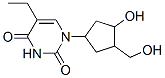 5-ethyl-1-(3-hydroxy-4-(hydroxymethyl)cyclopentyl)-2,4(1H,3H)-pyrimidinedione 구조식 이미지