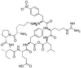 lysyl-prolyl-isoleucyl-glutamyl-phenylalanyl-4-nitrophenylalanyl-arginyl-leucine Structure