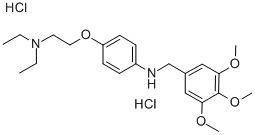 N-(4-(2-(Diethylamino)ethoxy)phenyl)-3,4,5-trimethoxybenzenemethanamin e dihydrochloride Structure