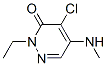 3(2H)-Pyridazinone,  4-chloro-2-ethyl-5-(methylamino)- Structure