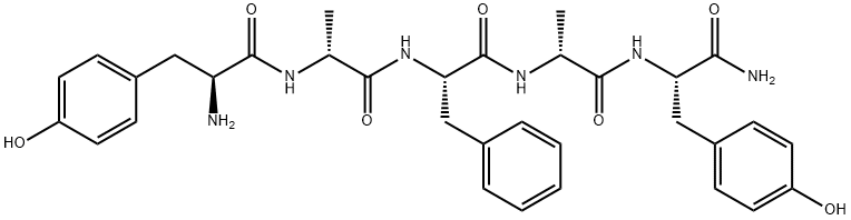 TYR-D-ALA-PHE-D-ALA-TYR-NH2 구조식 이미지